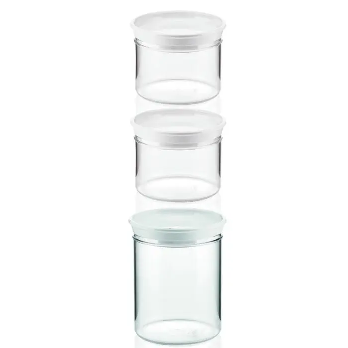Barattoli in vetro da cucina Pack di 3 barattoli con chiusura ermetica