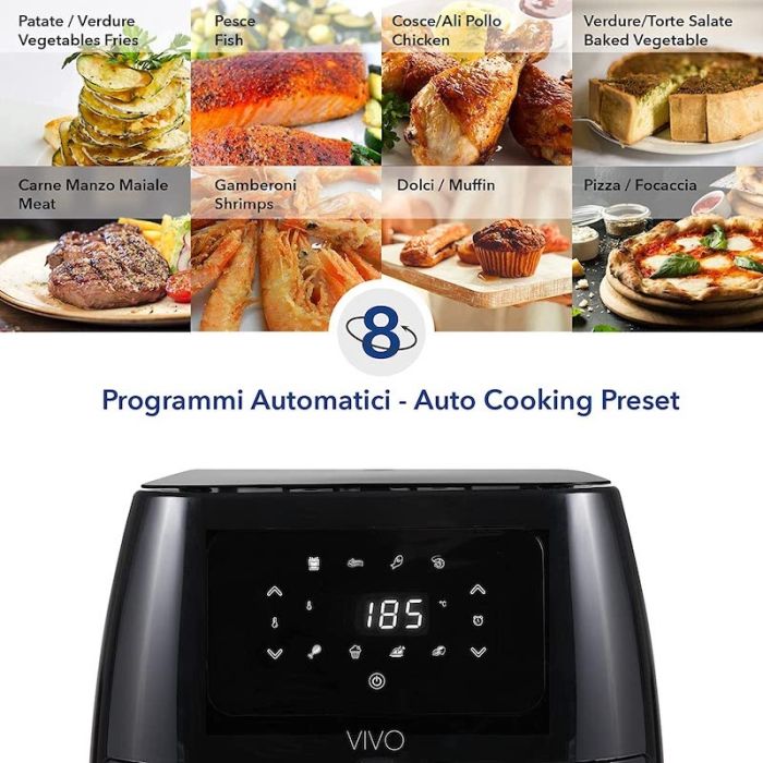 Air Fryer, Friggitrice ad Aria 6,5 litri