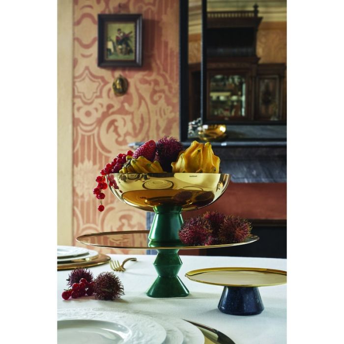 Madame, Alzata Gold con base Verde 30cm