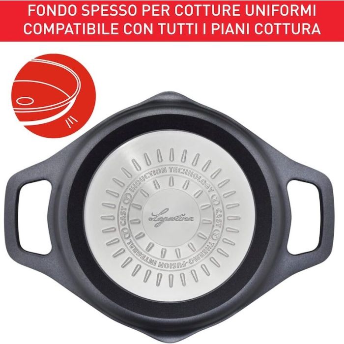 Aroma, Pentola Alta con coperchio 22cm