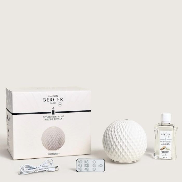 Sphere, Diffusore Elettrico di Aromi con Ricarica Tè Bianco Puro