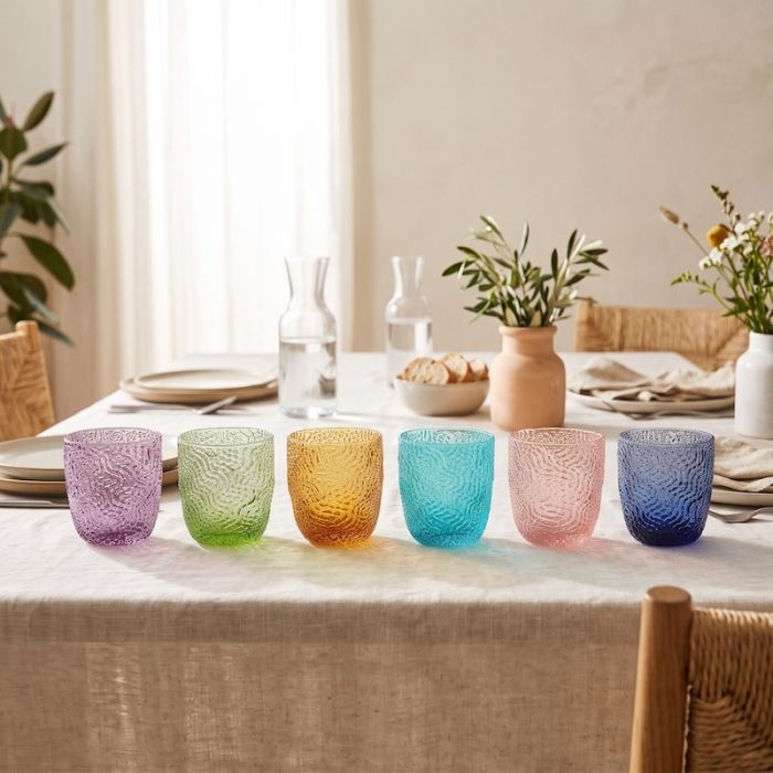 Tricot, set 6 Bicchieri Multicolore