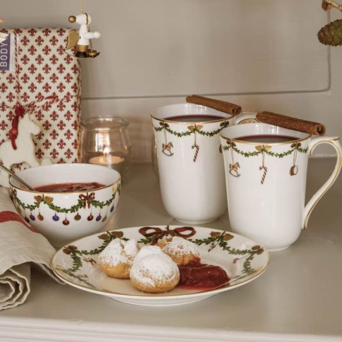 Star Fluted Christmas, Set 2 Tazze Mug