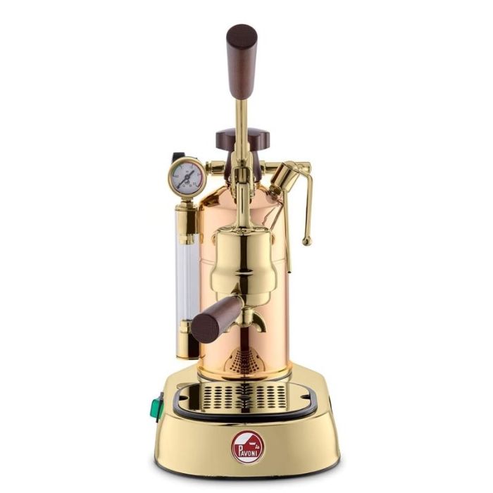 Professional Rame Oro, Macchina per Caffè a Leva