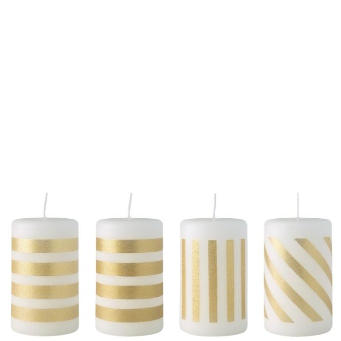 Christmas Chic, Set 4 Candele