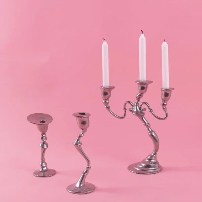 Classic On Acid Dancing Candelabrum, Candelabro 3 Fiamme 32cm