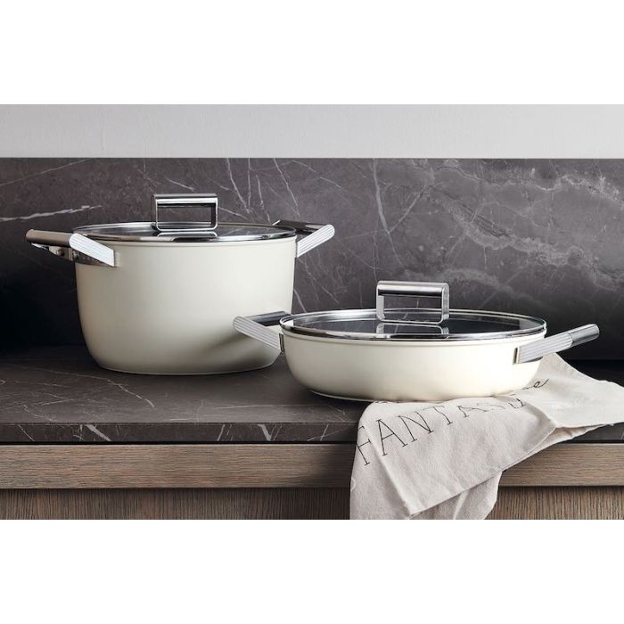 Anni 50, Tegame con Coperchio Ceramicato 28cm