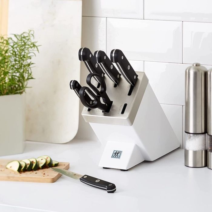Gourmet, Ceppo Coltelli 7 pezzi Bianco