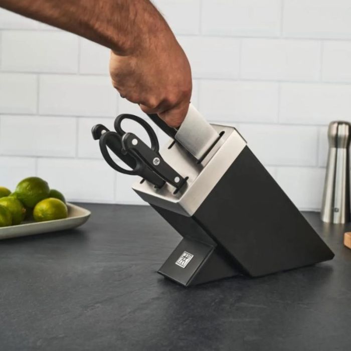 Gourmet, Ceppo Coltelli 7 pezzi Nero