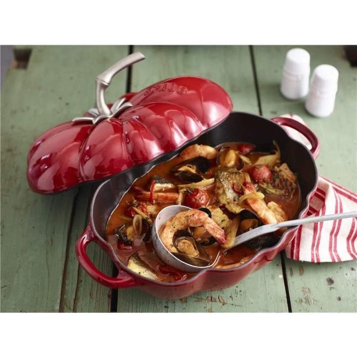 Cocotte Pomodoro Ovale in Ghisa 25cm Rosso
