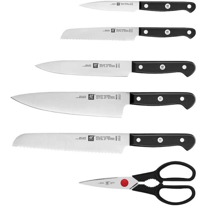 Gourmet, Ceppo Coltelli 7 pezzi Grigio