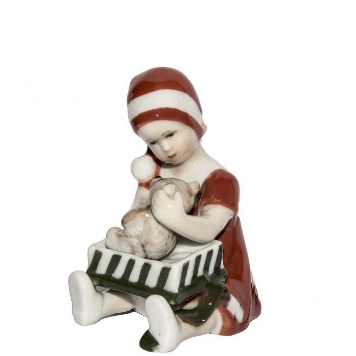 Figurina Elsa rossa che apre il Regalo