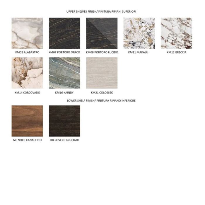 Tonic, Carrello Bar a 3 Livelli in Ceramica e Legno