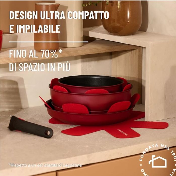 Ingenio Rubino, Batteria 7 pezzi Salvaspazio