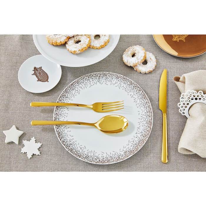 Linear Gold, Servizio Posate 24 pezzi Oro