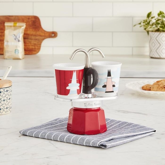 Mini Express, Caffettiera con 2 Bicchierini Magrite