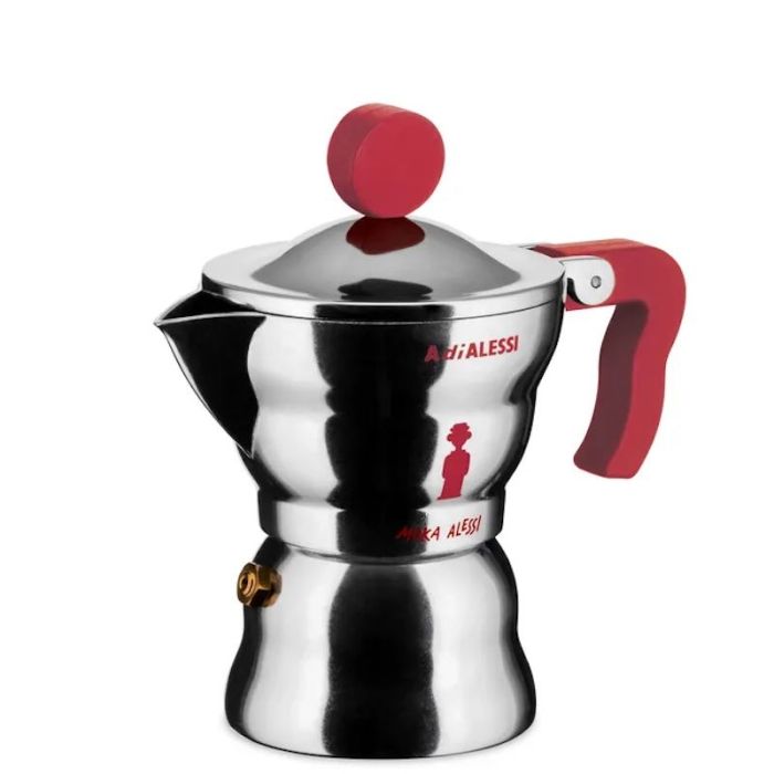 Moka ALESSI, Caffettiera Espresso Rossa