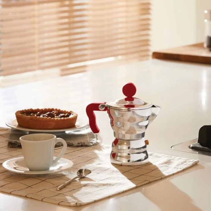 Moka ALESSI, Caffettiera Espresso Rossa