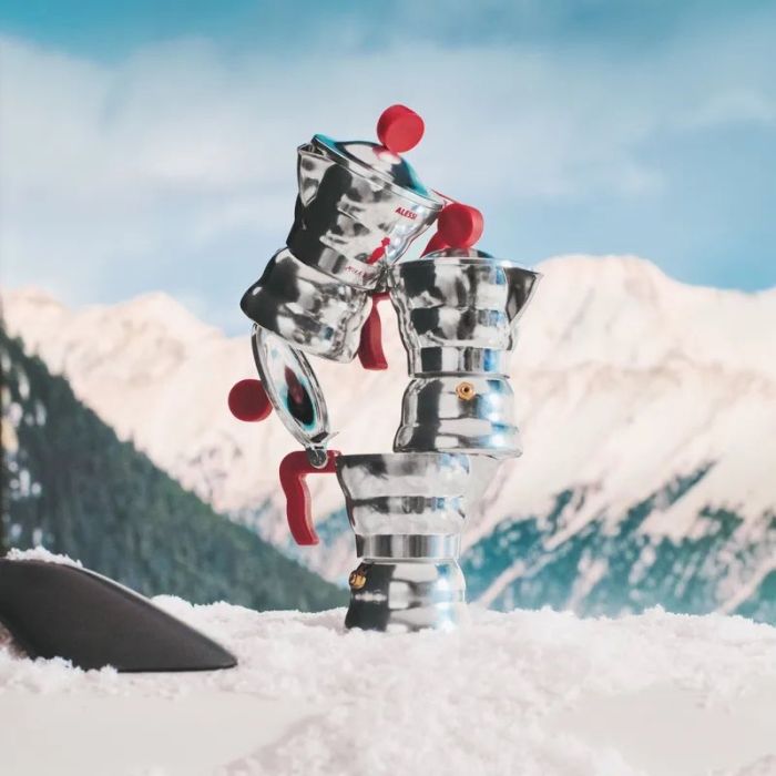 Moka ALESSI, Caffettiera Espresso Rossa