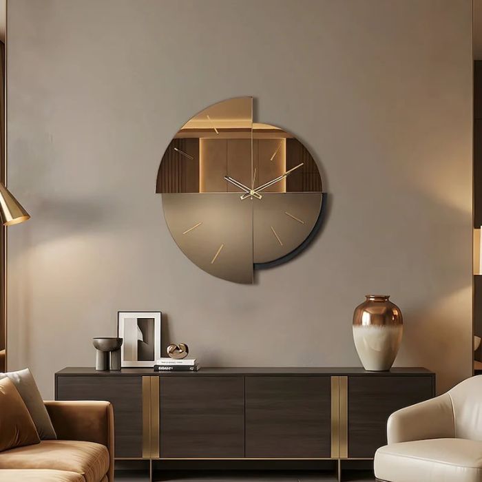 Avignone, Orologio da Parete in Vetro Specchiato 70cm