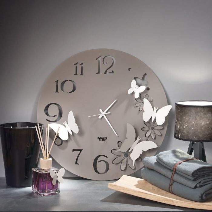 Butterfly Flowers, Orologio Parete 45cm