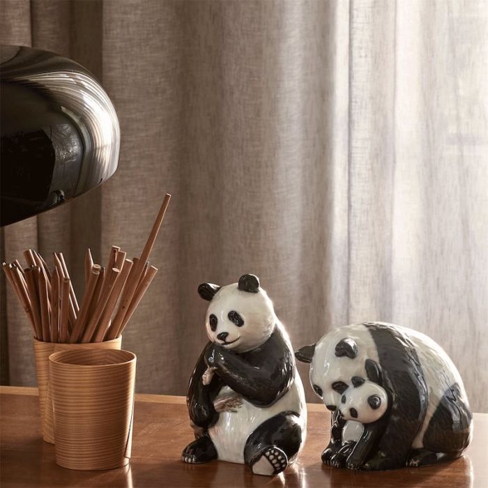 Figurina Panda che Mangia 18cm