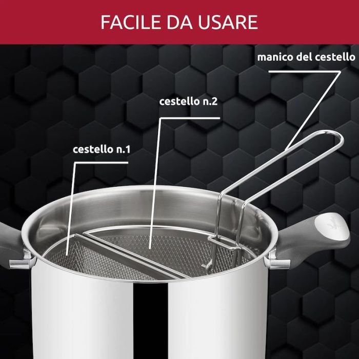 Unlimited, Pastaiola 22cm con Doppio Cestello