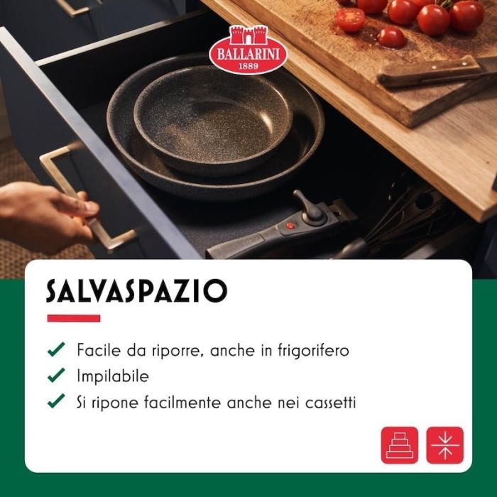 Torre, Batteria Pentole Salvaspazio 4 pezzi