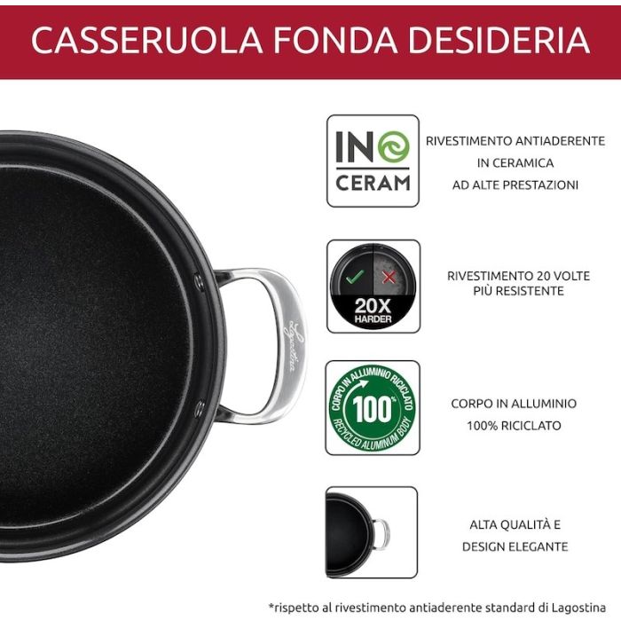 Desideria, Casseruola con coperchio