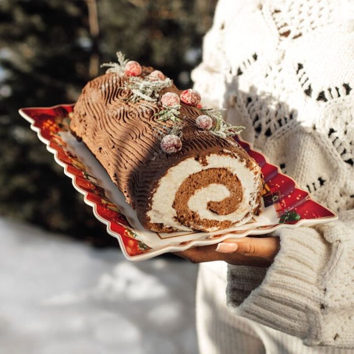 Toy's Fantasy, Piatto Rettangolare "Babbo Natale con Bambini" 35cm