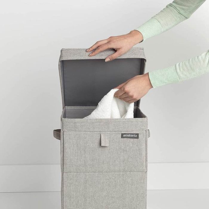 Portabiancheria grigio 35L