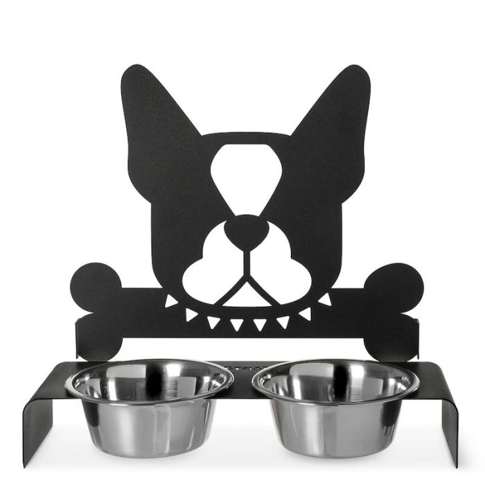 Buddy, Porta Ciotole Cani Nero 38cm