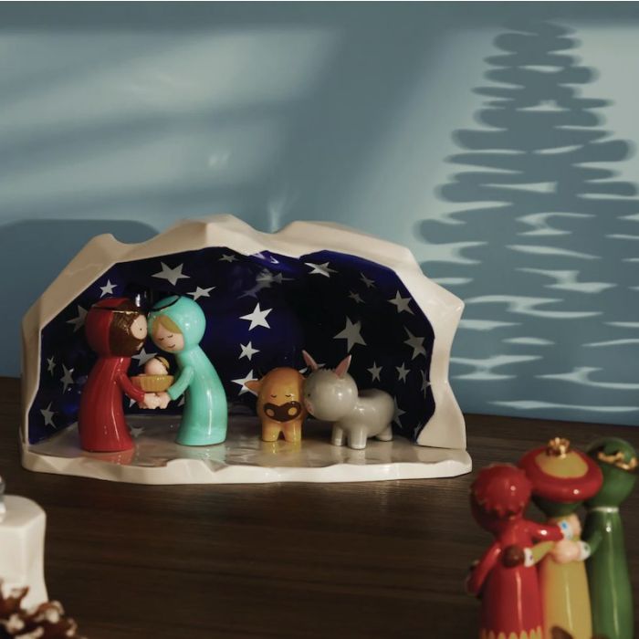 Happy Eternity Baby, Presepe Completo Bianco 27cm
