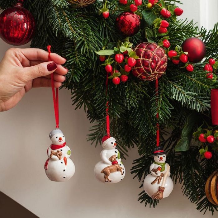 Nostalgic Ornaments, Set 3 Addobbi "Pupazzi di Neve"