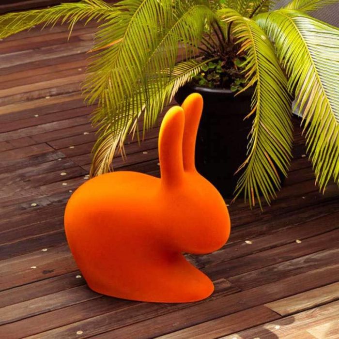 Rabbit Chair Baby Velvet Finish, Sgabello
