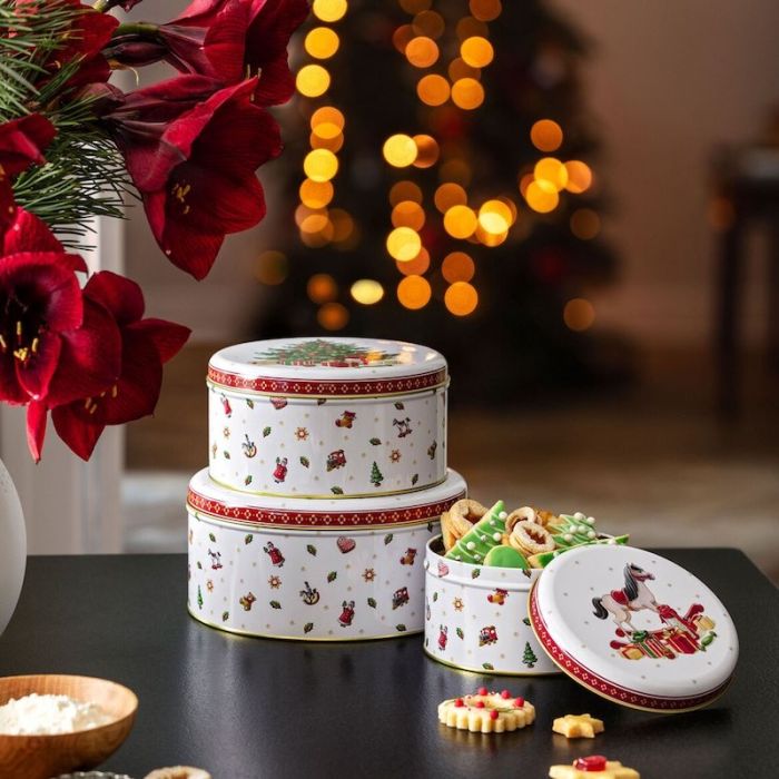 Winter Collage Accessoires, Set 3 Scatole Biscotti