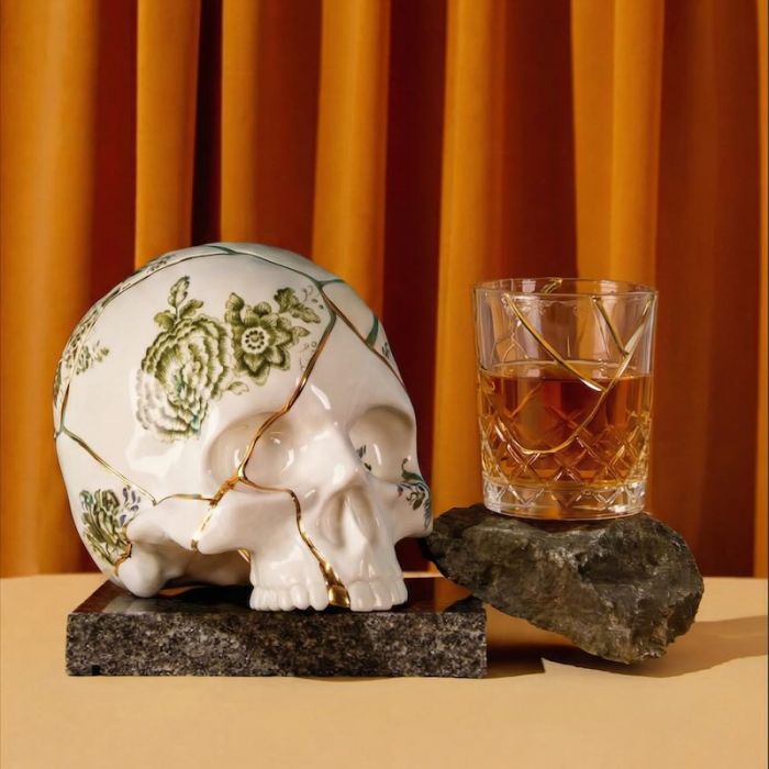 Skull Kintsugi 21cm