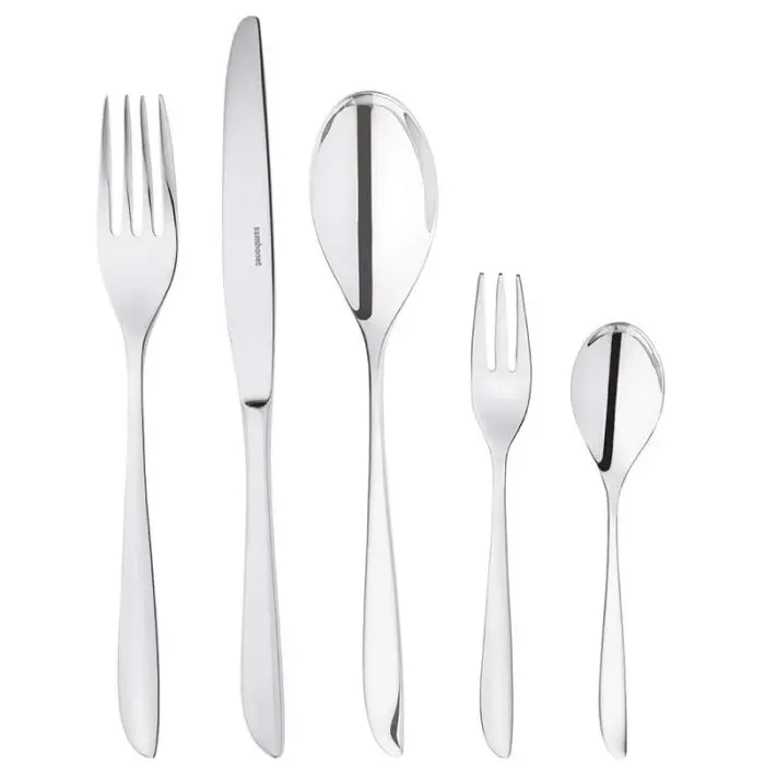 Set Posate 60 Pezzi Per 12 Persone – Acciaio Inossidabile – Cucchiai, Forchette, Coltelli E Cucchiaini – Elegante E Lavabile In Lavastoviglie - 4