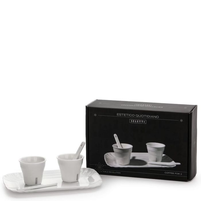Estetico Quotidiano, Set Caffè 2 Tazze, Vassoio e Palette
