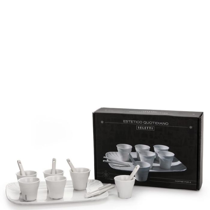 Estetico Quotidiano, Set Caffè 6 Tazze, Vassoio e Palette