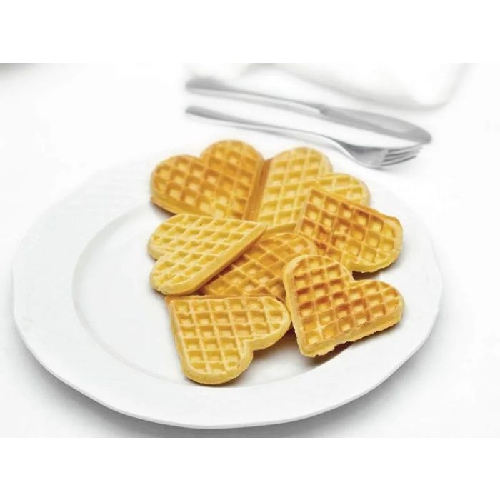 Stampo per Ferratelle medio profonda rotonda cuori 5 pezzi