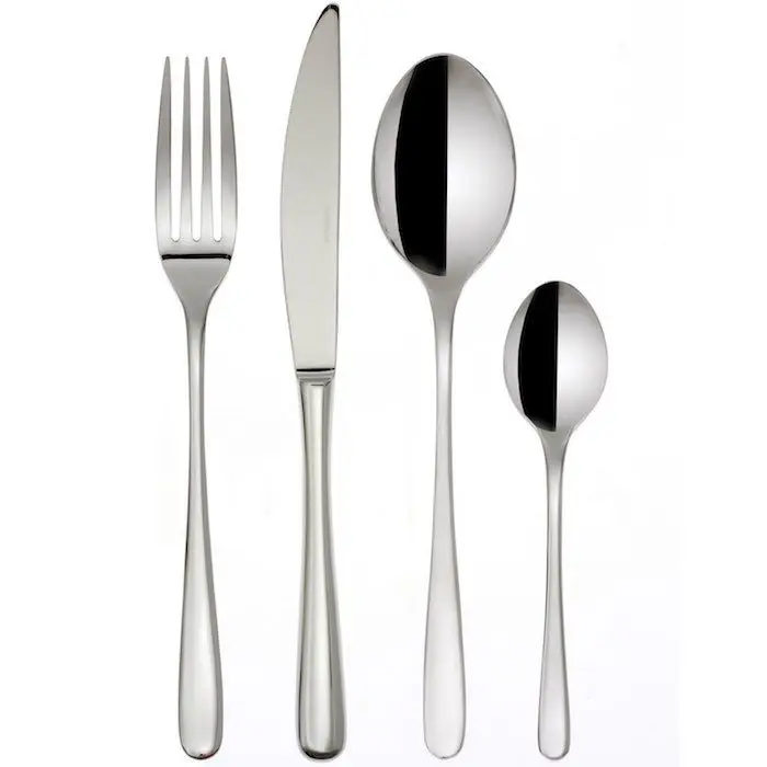Sambonet Bamboo Set Da 24 Posate In Acciaio Inox: Servizio Completo Con Coltello, Cucchiaio E Forchetta, Manico Monoblocco Effetto Bambù, Lavabile In Lavastoviglie