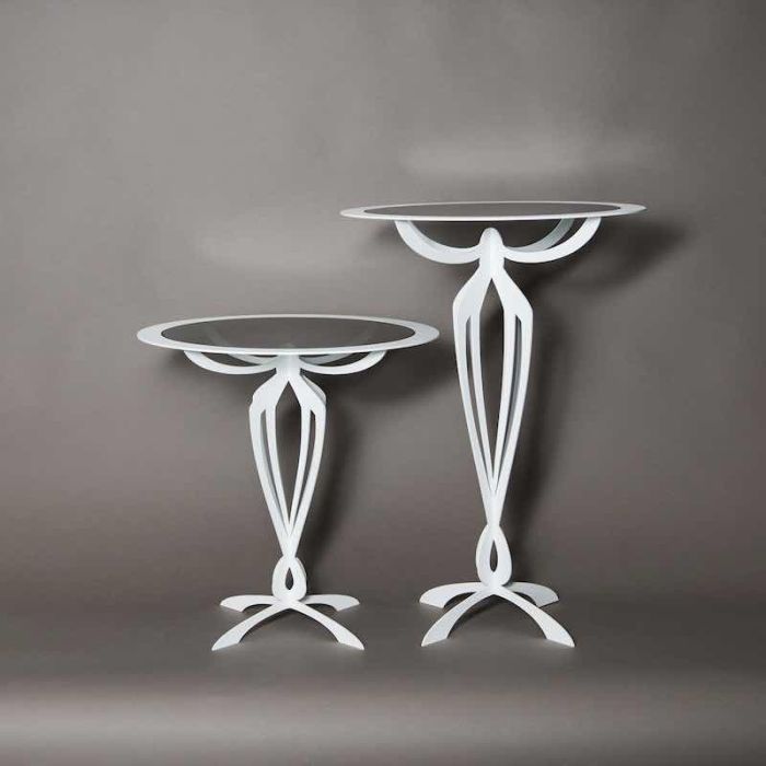 Minerva, Tavolino Basso Bianco 70cm