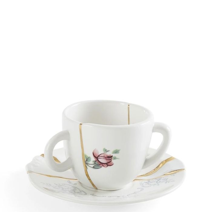 Kintsugi, Tazza Caffè con piattino "mod 01"