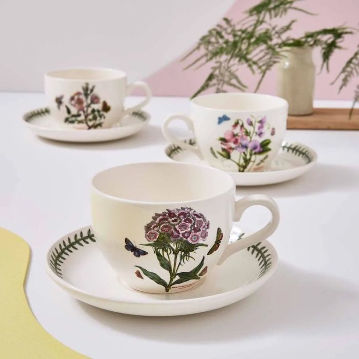 Botanic Garden, Tazza Jumbo con Piatto "Dianthus Barbatus"
