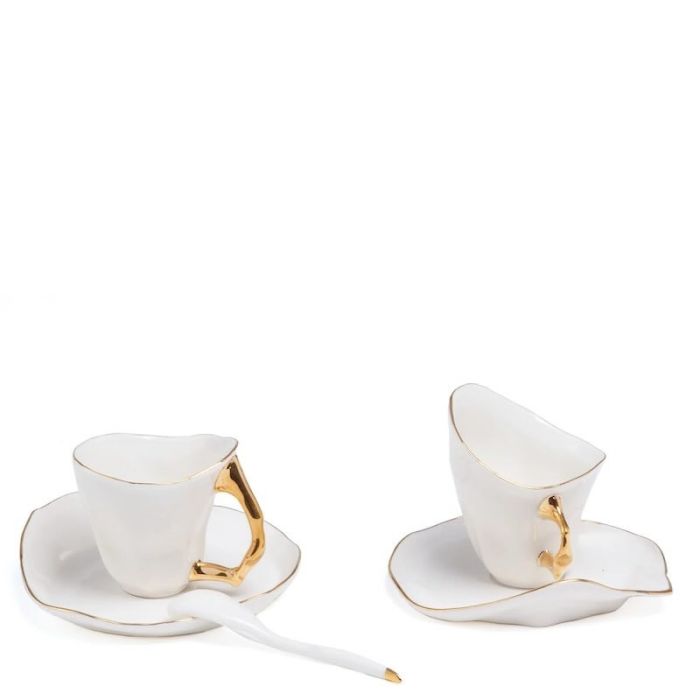 Meltdown, Set 2 Tazze Caffè con Piattino e cucchiaino