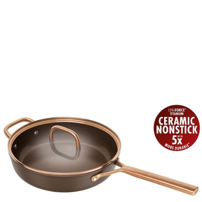 Milano, Tegame manico lungo con coperchio 28cm