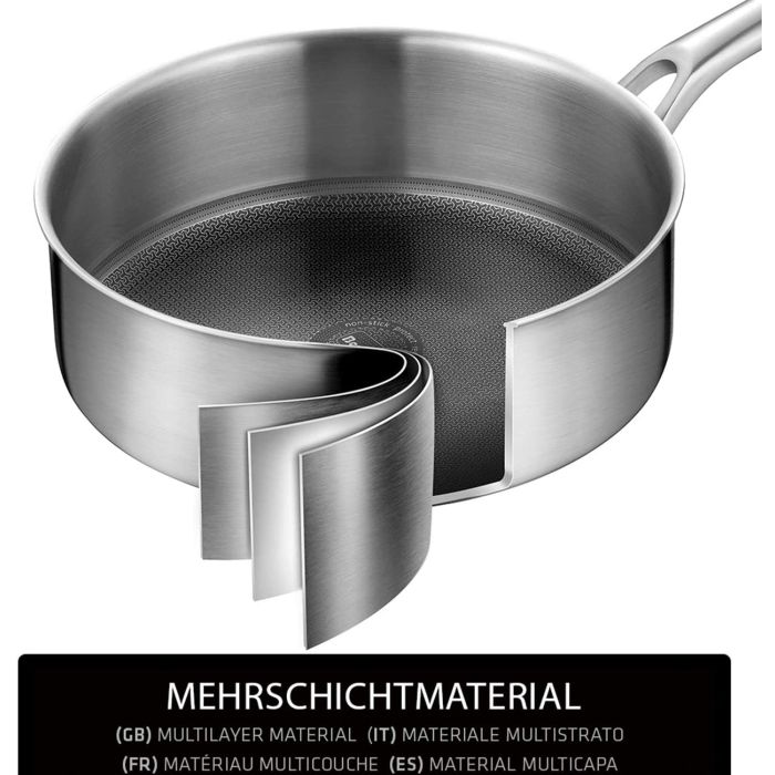 Tricion Resist, Tegame Manico Lungo con coperchio 28cm