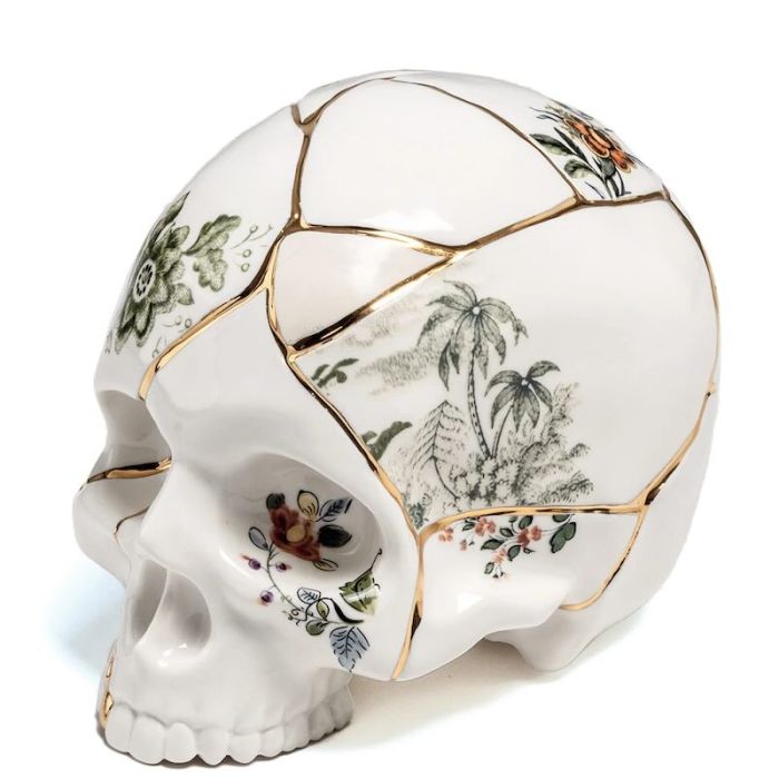 Skull Kintsugi 21cm