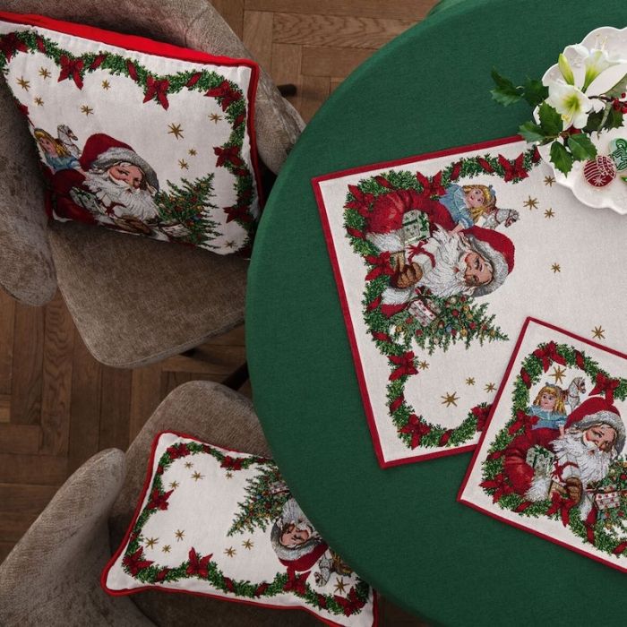 Toy's Fantasy, Cuscino Rettangolare Babbo Natale 48cm